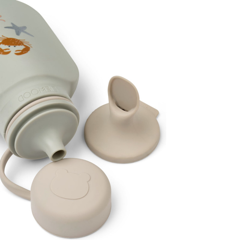 LIEWOOD silikonowa butelka smoothie Lizzie zestaw 2 Sea creature / Sandy