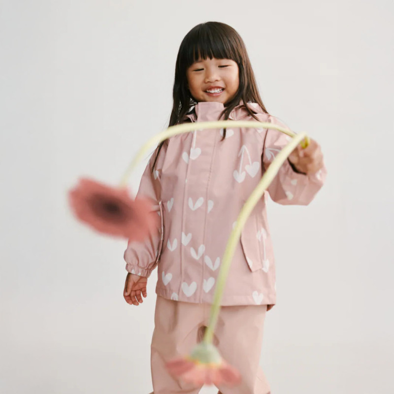 LIEWOOD wodoodporny zestaw Pedia – kurtka i spodnie Sweethearts / Pale tuscany