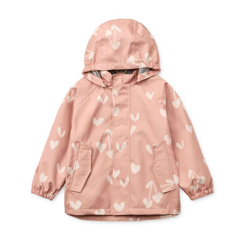 LIEWOOD wodoodporny zestaw Pedia – kurtka i spodnie Sweethearts / Pale tuscany