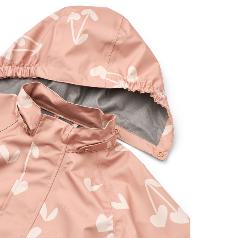LIEWOOD wodoodporny zestaw Pedia – kurtka i spodnie Sweethearts / Pale tuscany