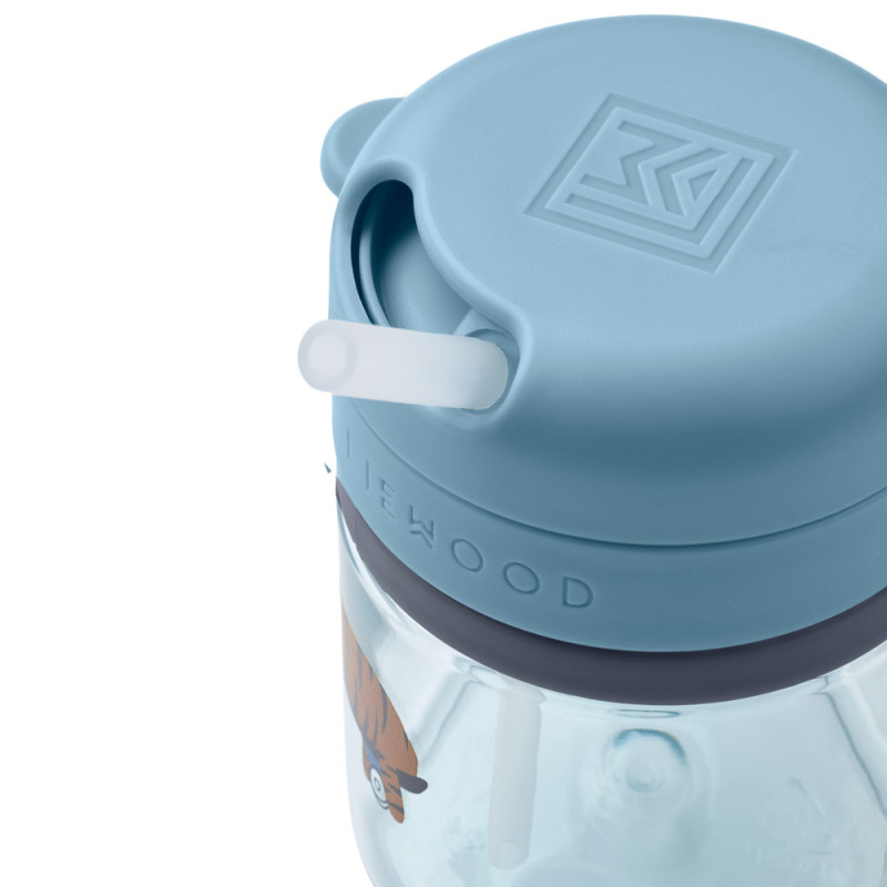 LIEWOOD Pavia kubek z tritanu ze słomką 280 ml Fun / Beach blue