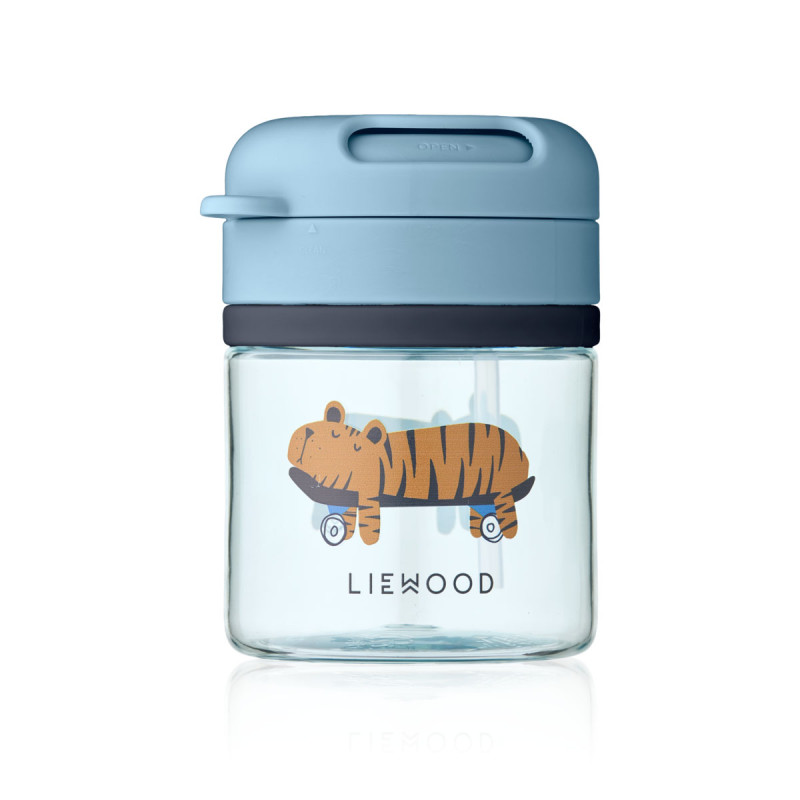 LIEWOOD Pavia kubek z tritanu ze słomką 280 ml Fun / Beach blue