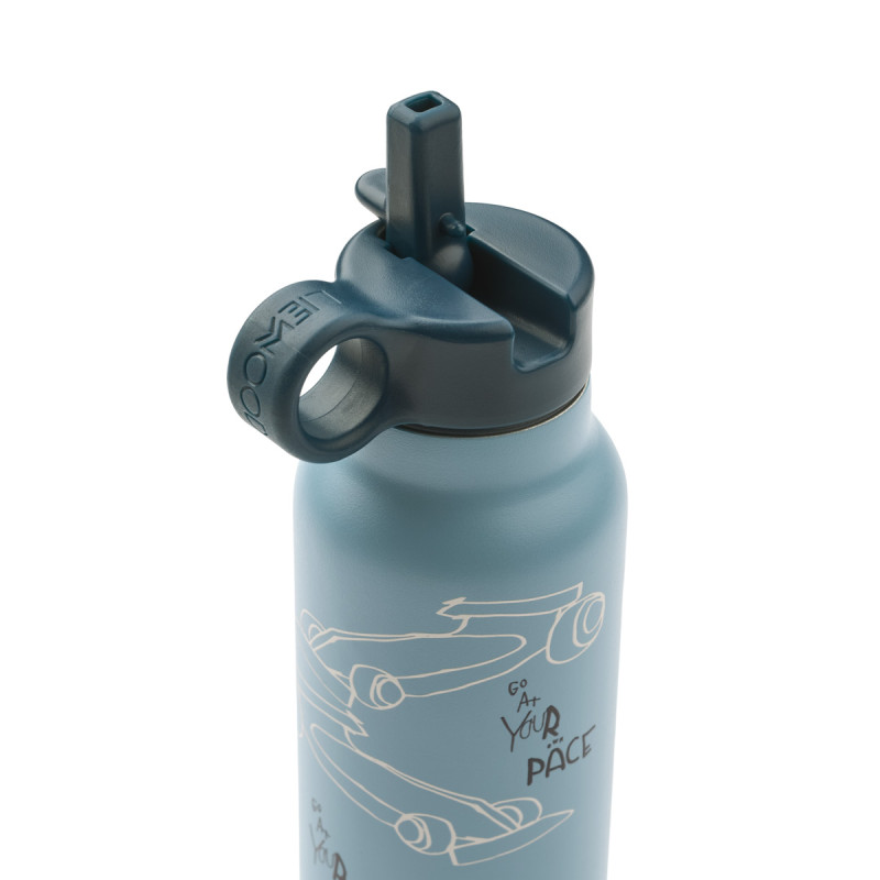 LIEWOOD butelka termiczna na napoje 350 ml Falk Race cars / Beach blue