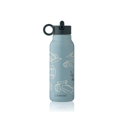 LIEWOOD butelka termiczna na napoje 350 ml Falk Race cars / Beach blue