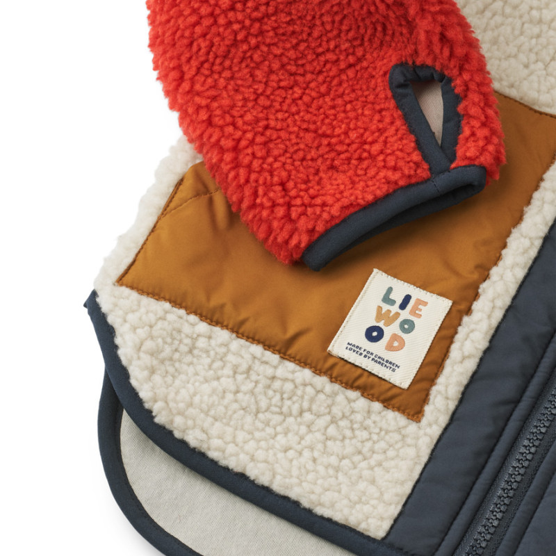 LIEWOOD Kurtka polarowa dla dzieci Noam Garden green multi mix