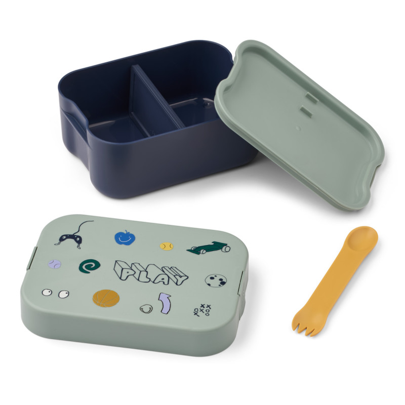 LIEWOOD lunchbox dziecięcy Kamil Play / Dusty Peppermint