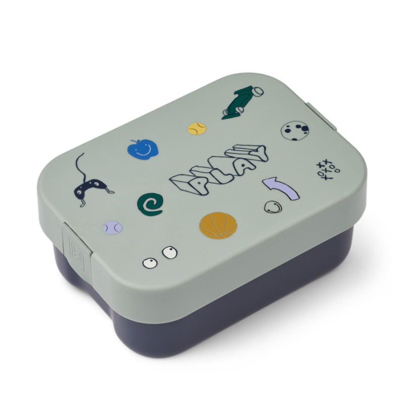 LIEWOOD lunchbox dziecięcy Kamil Play / Dusty Peppermint