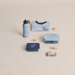 LIEWOOD tritanowe pudełko śniadaniowe Arthur Race cars / Beach blue