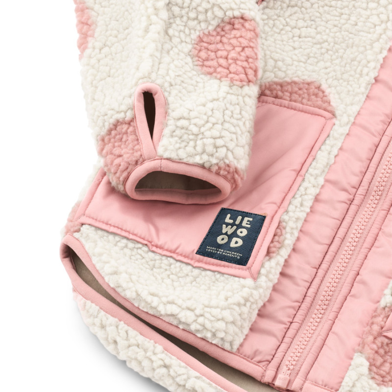 LIEWOOD Kurtka polarowa dla dzieci Noam Rose blush mix