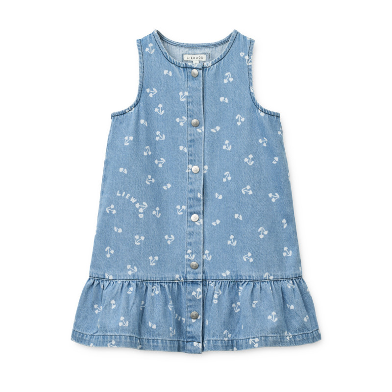 LIEWOOD Sybilla sukienka jeansowa Cherry heart sandy / Denim