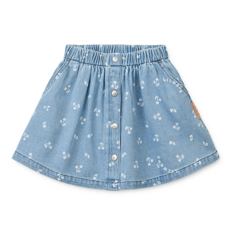 Spódnica jeansowa LIEWOOD Rio Cherry heart sandy / Denim