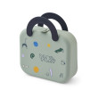 LIEWOOD Składany silikonowy lunchbox Elara Play / Dusty Peppermint