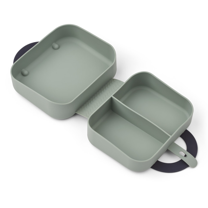 LIEWOOD Składany silikonowy lunchbox Elara Play / Dusty Peppermint