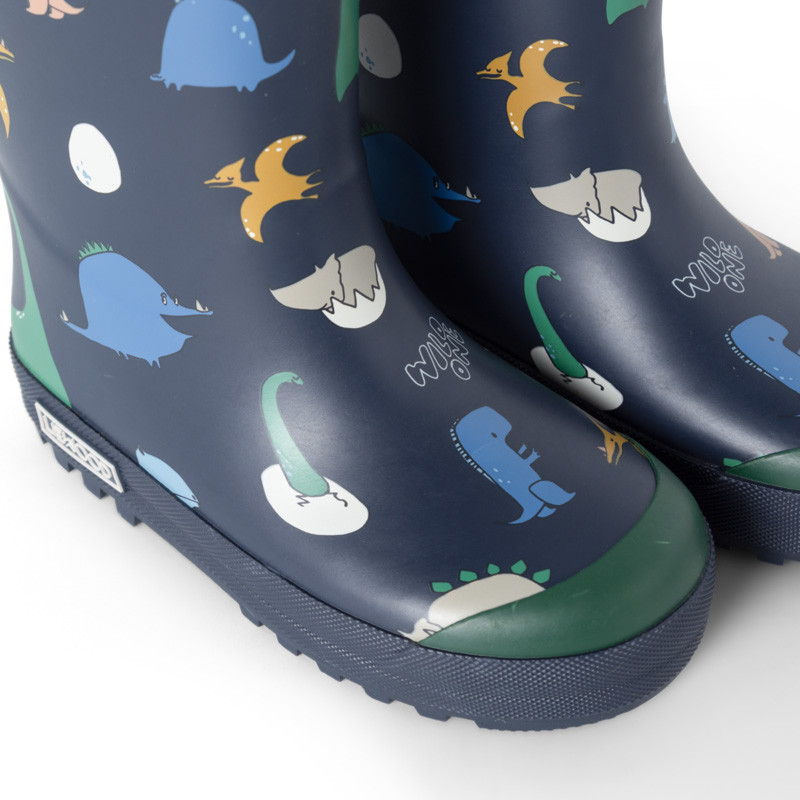 LIEWOOD dziecięce ocieplane kalosze Mason Dino roar / Classic navy