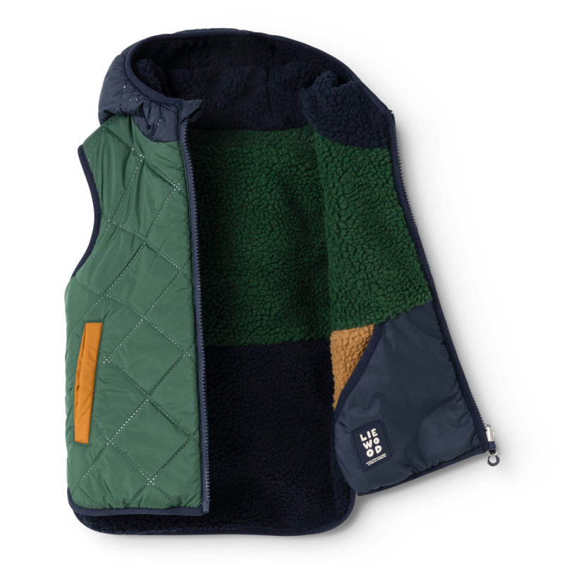 LIEWOOD dziecięca kamizelka dwustronna Diana Classic navy mix