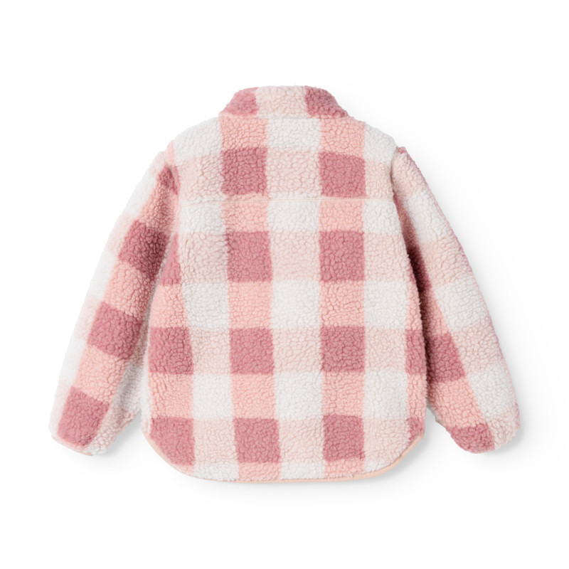 LIEWOOD Kurtka polarowa dla dzieci Nolan Mega Check / Rose blush