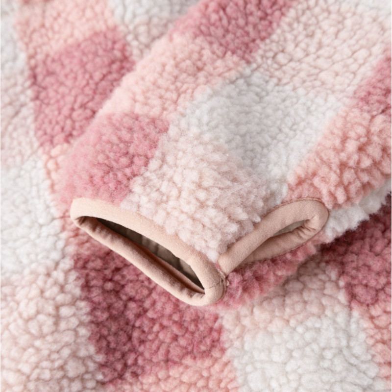 LIEWOOD Kurtka polarowa dla dzieci Nolan Mega Check / Rose blush