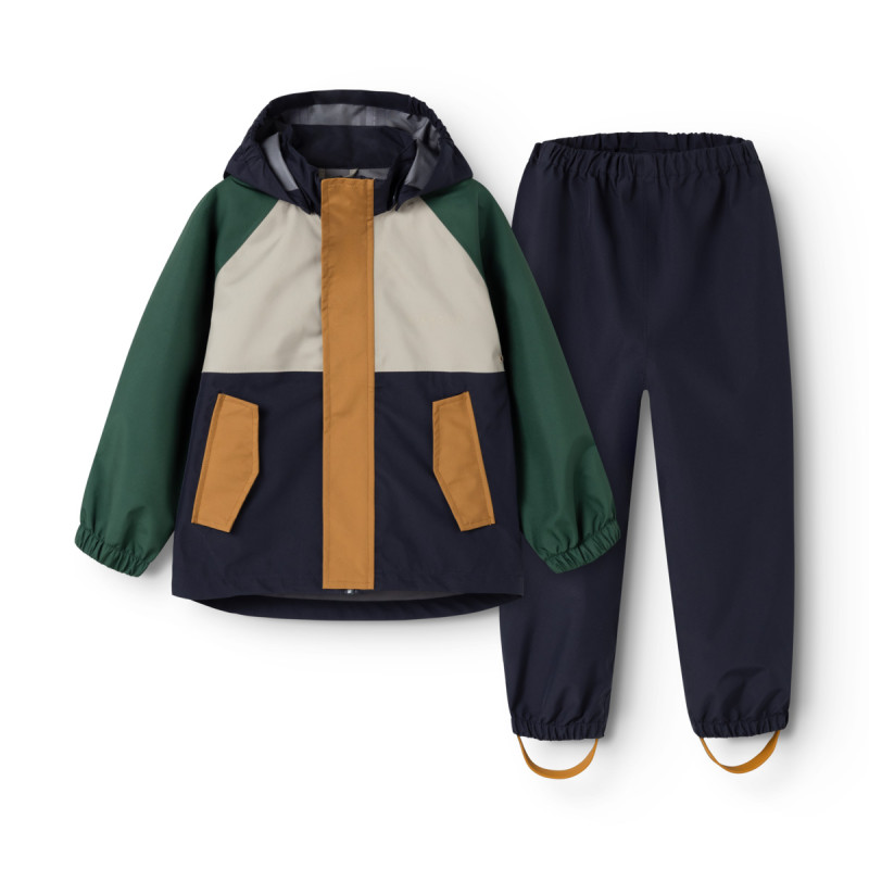 LIEWOOD wodoodporny zestaw Pedia – kurtka i spodnie Garden green multi mix