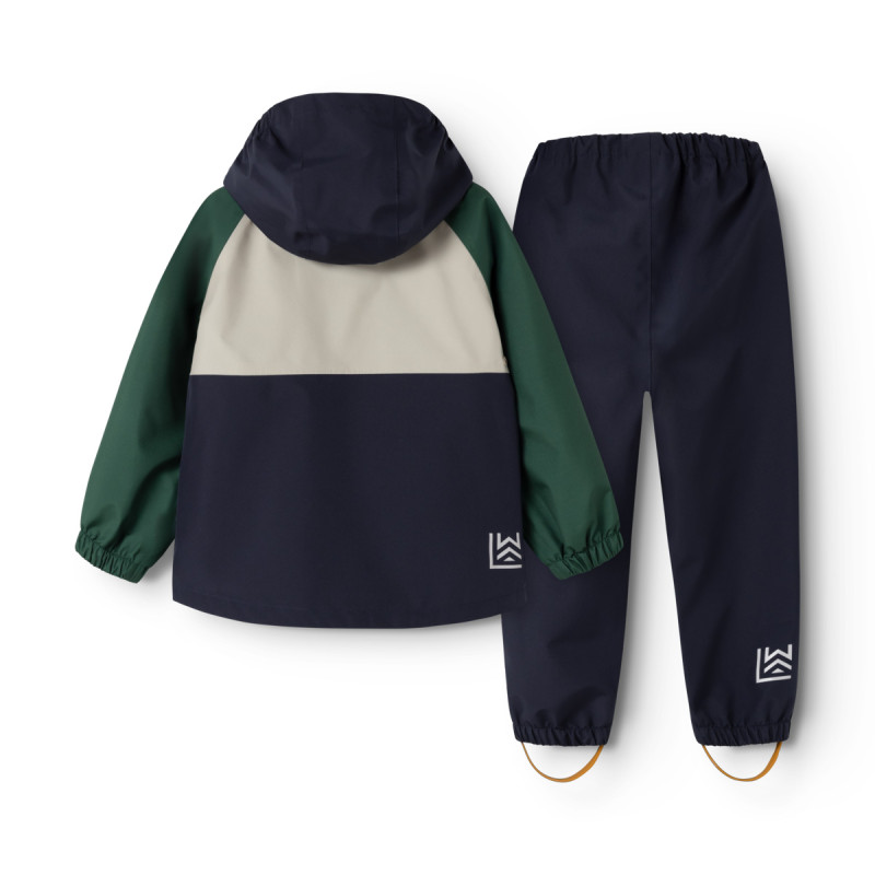 LIEWOOD wodoodporny zestaw Pedia – kurtka i spodnie Garden green multi mix