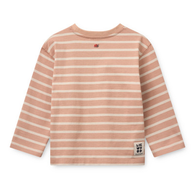 LIEWOOD TYLER bluzka w paski z długim rękawem Pale Tuscany / Sandy Stripe