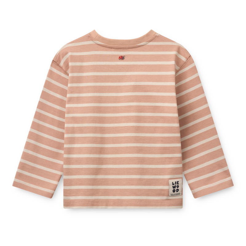 LIEWOOD TYLER bluzka w paski z długim rękawem Pale Tuscany / Sandy Stripe