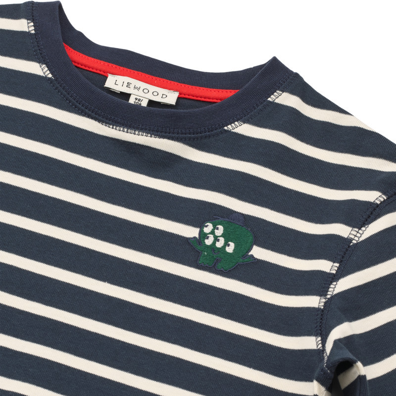 LIEWOOD TYLER bluzka w paski z długim rękawem Classic Navy / creme de la creme