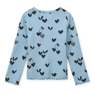 LIEWOOD NIEVE prążkowana bluzka z długim rękawem Sweethearts / Beach blue