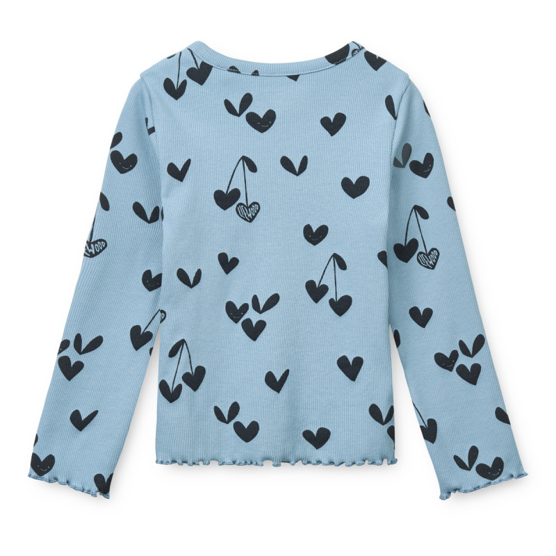 LIEWOOD NIEVE prążkowana bluzka z długim rękawem Sweethearts / Beach blue