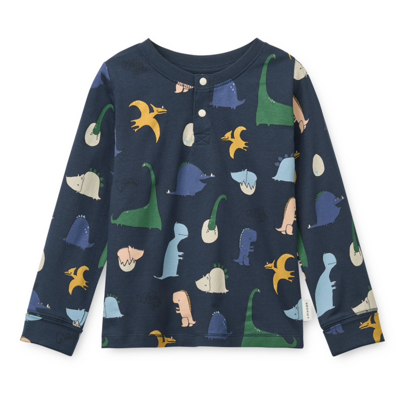 LIEWOOD WILHELM rosnąca piżama Dino roar / Classic navy