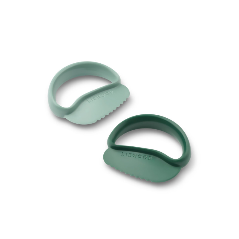LIEWOOD bezpieczne krajalnice dla dzieci RIVEN 2 szt. Peppermint / Garden green