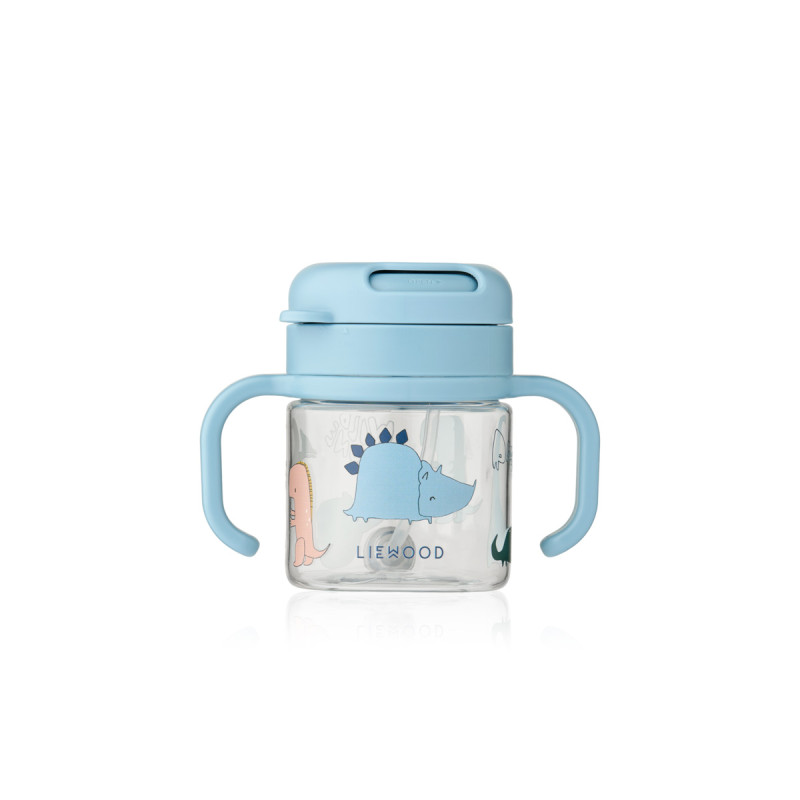 LIEWOOD KAI kubek ze słomką Dino roar / Sandy