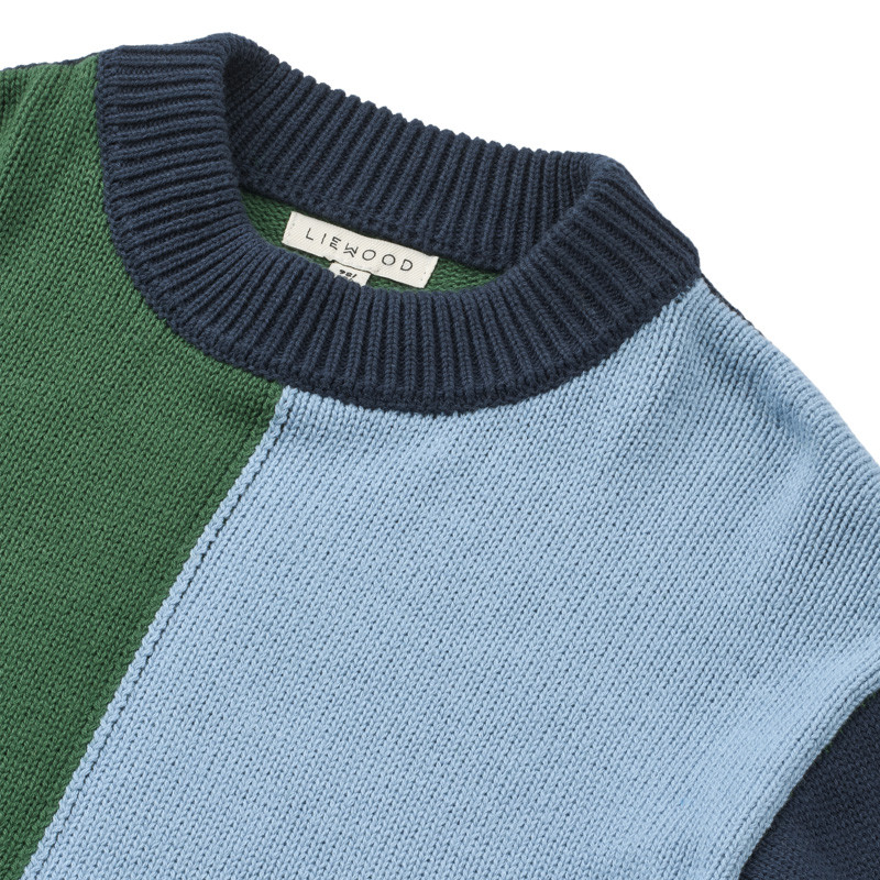 LIEWOOD ORLANE Sweter bawełniany Beach blue multi mix