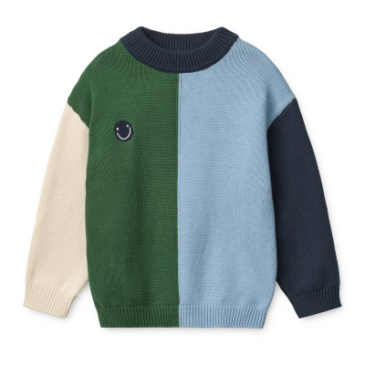 LIEWOOD ORLANE Sweter bawełniany Beach blue multi mix