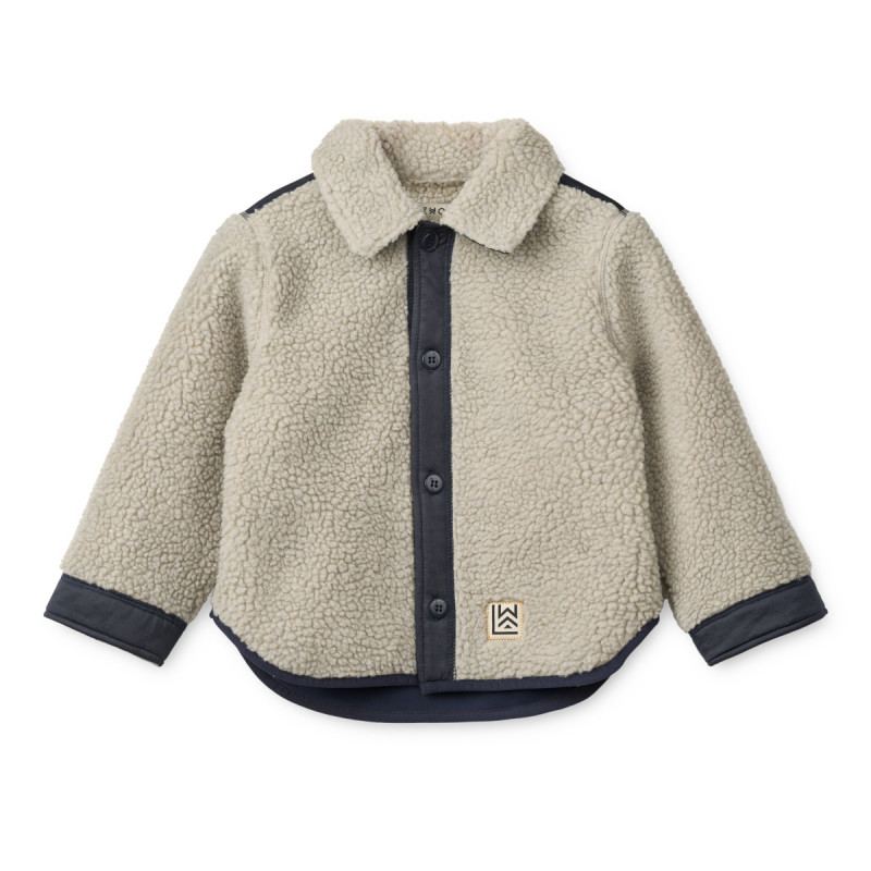 LIEWOOD ELIAN dziecięca koszula polarowa Mist / Classic navy