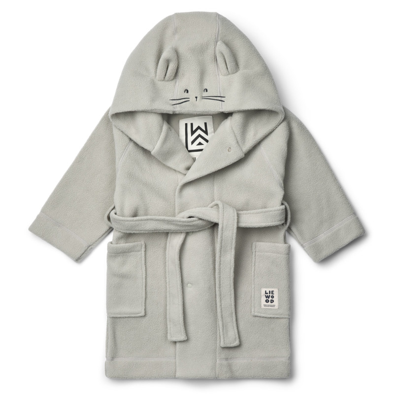 LIEWOOD MINIK Dziecięcy szlafrok polarowy Dove blue