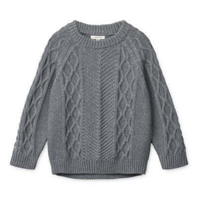 LIEWOOD ARI Bawełniany sweter dziecięcy Grey melange