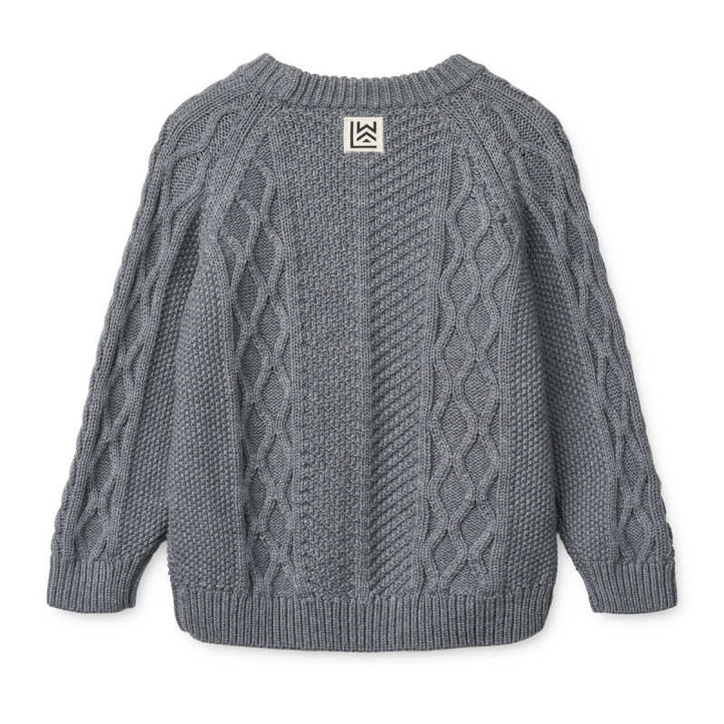 LIEWOOD ARI Bawełniany sweter dziecięcy Grey melange