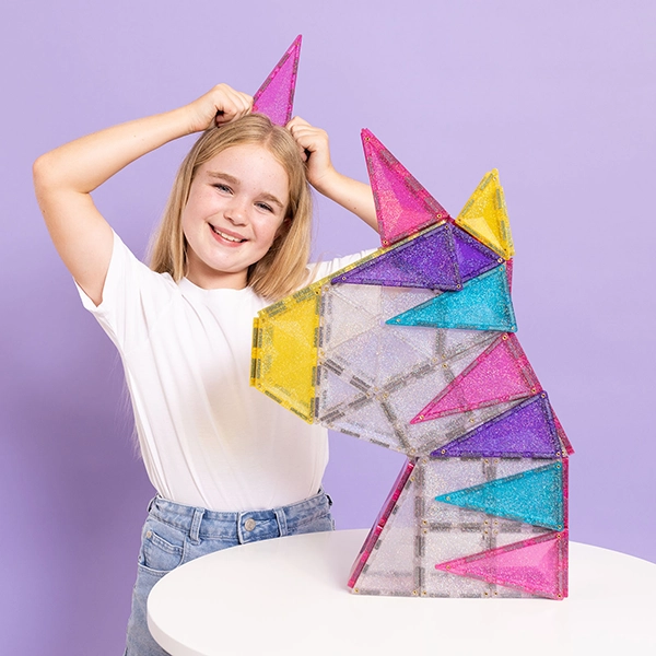 Klocki magnetyczne CONNETIX® Glitter Unicorn Pack 56 elementów