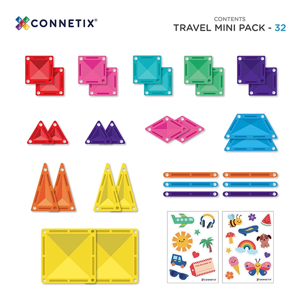 Klocki magnetyczne CONNETIX® Travel Mini Pack 32 elementów Klocki magnetyczne CONNETIX® Travel Mini Pack 32 elementów