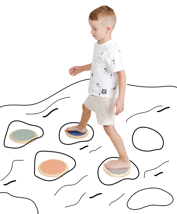 Montessori kamienie do chodzenia