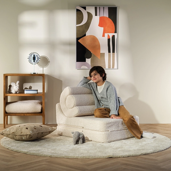 Rozkładany fotel dziecięcy Wigiwama® - Cream White Flipster