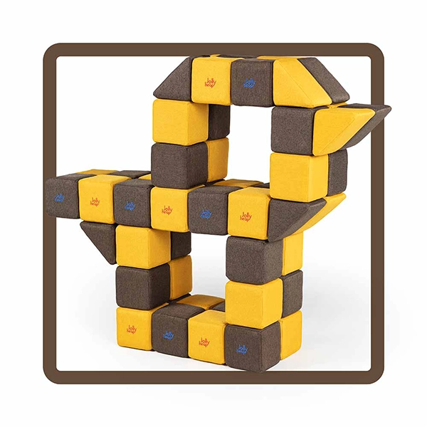 Magnetyczna układanka JollyHeap Medium zestaw 50 klocków