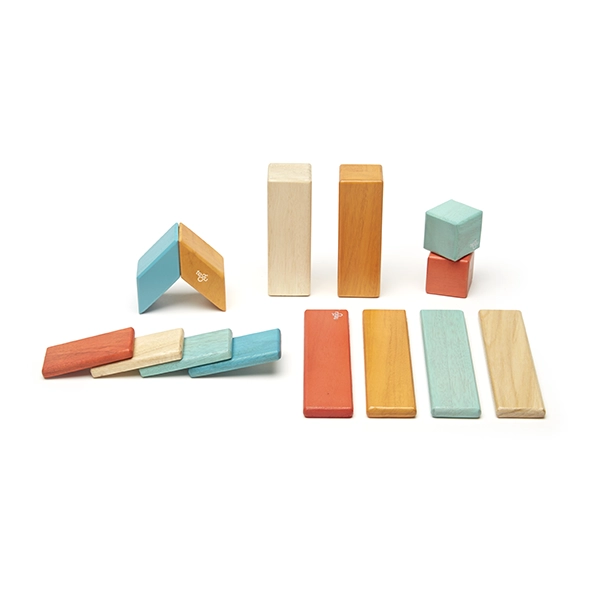 Magnetyczna układanka Tegu Sunset 14 elementów w rozłożonej formie