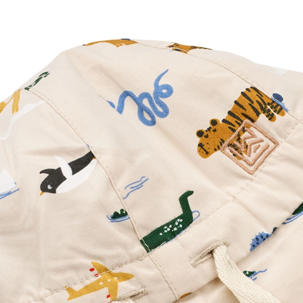 LIEWOOD letni kapelusz dziecięcy Gorm z uszkami Around the world / Sandy