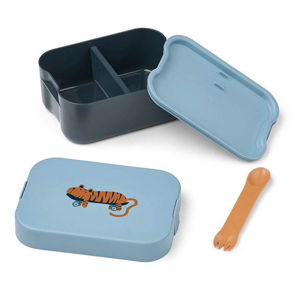 LIEWOOD lunchbox dziecięcy Kamil Tiger / Beach blue